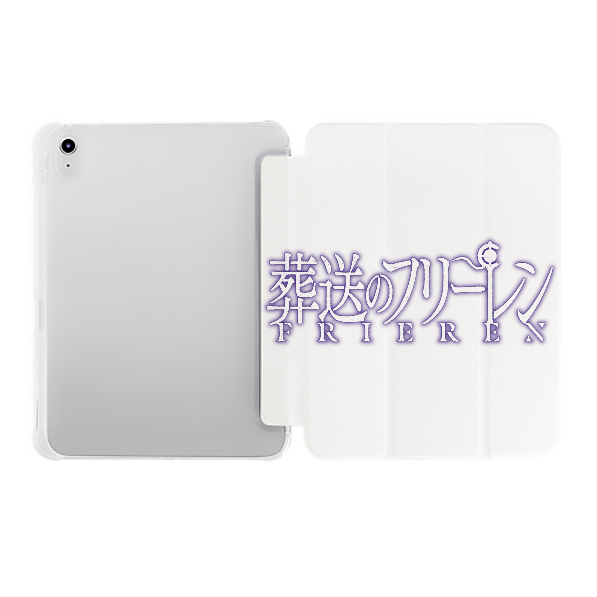 （画像用） 葬送のフリーレン Frieren IPad ケース ペン収納付き 三つ折りスタンド PUレザー×シリコン 対応機種9.5/10.5/10.9インチ